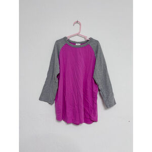 Girls Hanna Andersson Long Sleeve Tee Size 12 Pink Gray Cotton